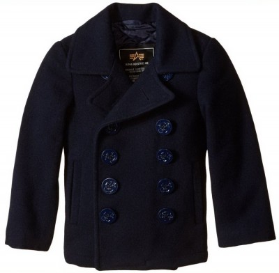 Фото детского морского бушлата Alpha Industries Boys USN Pea Coat