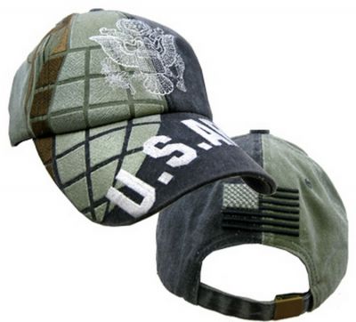 Фото бейсболки U.S. Army Grenade Washed Black Cap