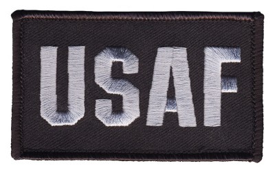 Фото нашивки из двух частей на липучке USAF 2 Piece Attach Black Patch 2 Х 3