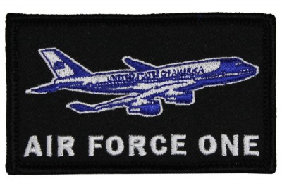 Фото нашивки из двух частей на липучке Air Force One With Plane Patch(2 Х 3