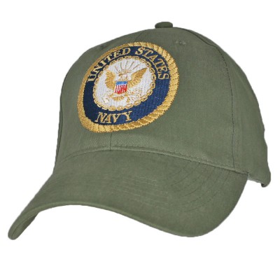 ФОТО БЕЙСБОЛКИ UNITED STATES NAVY WITH EMBLEM CAP (OLIVE DRAB)