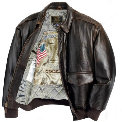 Фото летной кожаной куртки Cockpit Antique Lamb A-2 Jacket