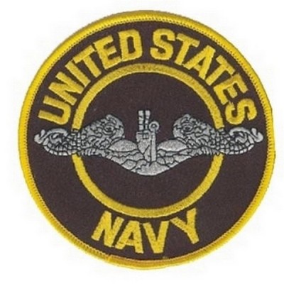 ФОТО НАШИВКИ UNITED STATES NAVY (SUB ENLISTED-SLVR)