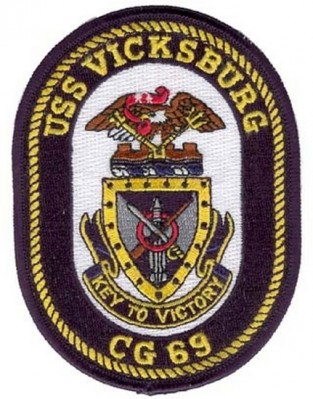 Фото нашивки Ракетного Крейсера ВМС США USS VICKSBURG CG-69