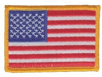 Картинка товара: нашивка American Flag Gold (на липучке)