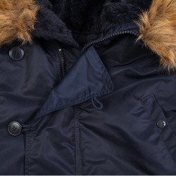 Фото застежки на куртке Аляска Alpha Industries N-3B Parka, цвет синий