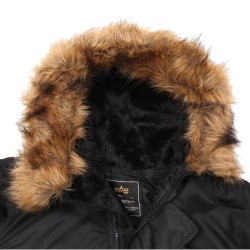 Фото капюшона куртки Аляска Alpha Industries N-3B Parka, цвет черный