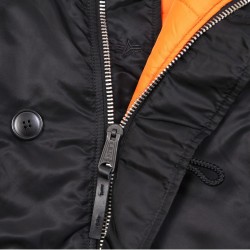 Фото молнии на куртке Slim Fit N-3B Parka, цвет черный