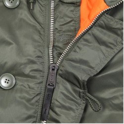 Slim Fit N-3B Parka Sage фото молнии с замком