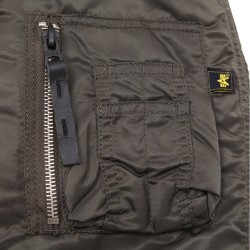 Фото кармана-пенала Slim Fit N-3B Parka цвет серый