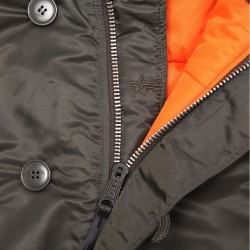 Фото молнии Slim Fit N-3B Parka цвет серый