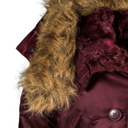 Сьемный мех на куртке Slim Fit N-3B Parka цвет темно-бордовый