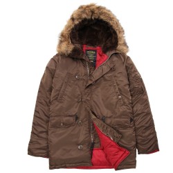 Куртка Slim Fit N-3B Parka цвет коричневый