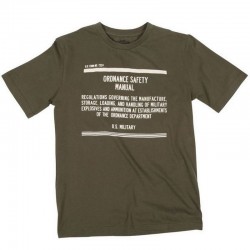 Фото футболки Alpha Industries Safety Manual T-shirt, цвет оливковый