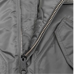 Фото молнии куртки CWU 45/P Flight Jaket, цвет вороненый метал