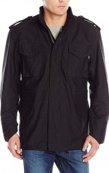 Фото куртки Alpha Industries M-65 Field Coat в реальности, цвет черный