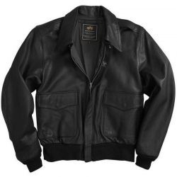 Летная кожаная куртка A-2 Goatskin - Black