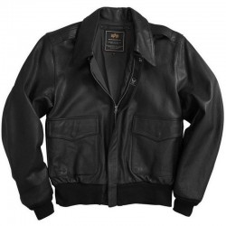 Фото куртки A-2 Goatskin Leather Jacket, цвет черный