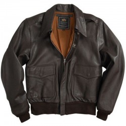 Фото куртки A-2 Goatskin Leather Jacket, цвет коричневый