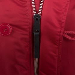 Фото молнии куртки N-3B Women Parka, цвет красный