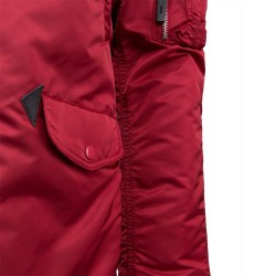 Фото кармана куртки N-3B Women Parka, цвет красный