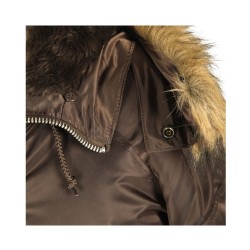 Фото капюшона куртки N-3B Women Parka, цвет коричневый