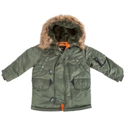 Фото детской куртки Аляска Youth N-3B Parka, цвет оливковый