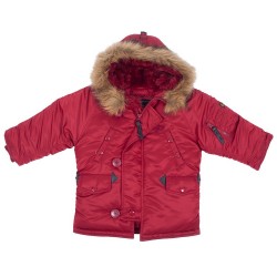 Фото детской куртки Аляска Youth N-3B Parka, цвет красный