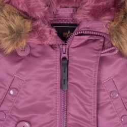 Фото молнии детской куртки Аляска Youth N-3B Parka, цвет розовый