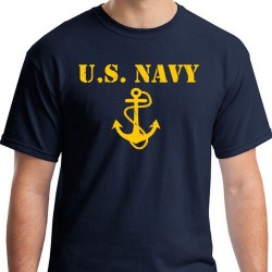 Фото футболки ВМС США U.S. Navy Vintage Emblem Tee, цвет синий