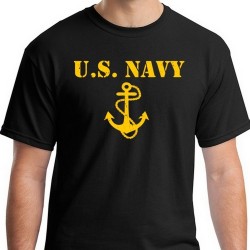 Фото футболки ВМС США U.S. Navy Vintage Emblem Tee, цвет черный
