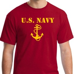 Фото футболки ВМС США U.S. Navy Vintage Emblem Tee, цвет красный