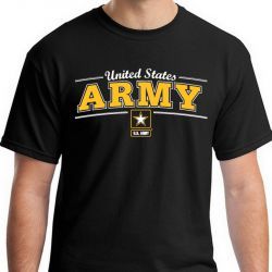 Футболка Армії США United States Army Logo Black Tee