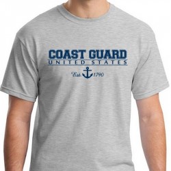 Фото футболка Береговой Охраны США United States Coast Guard Tee, цвет светло-серый