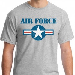 Фото футболки ВВС США Air Force Vintage Emblem Tee, цвет светло-серый