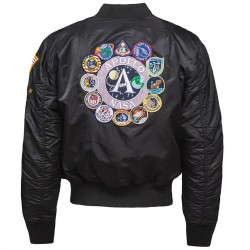 Фото куртки Apollo MA-1 Flight Jacket, цвет черный, вид сзади