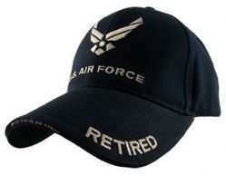 Бейсболка отставника ВВС США U.S. Air Force Retired Dark Navy Cap
