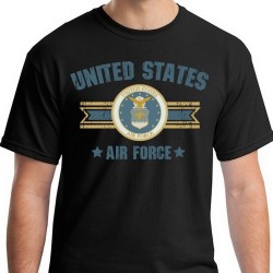 Фото футболки ВВС США United States Air Force With Seal Faded Tee, цвет черный
