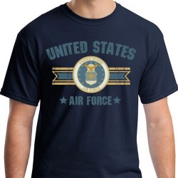 Фото футболки ВВС США United States Air Force With Seal Faded Tee, цвет синий