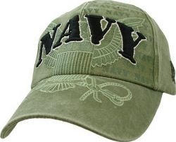 Бейсболка ВМС США U.S. Navy With Eagle Washed Olive Drab Cap