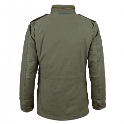 Фото полевой куртки M-65 Defender Field Coat, цвет оливковый, вид сзади