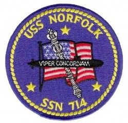 НАШИВКА USS NORFOLK SSN 714 PATCH (4")