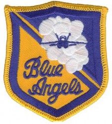 Нашивка ескадрльї ВМС США "BLUE ANGELS" (3 1/8 ")