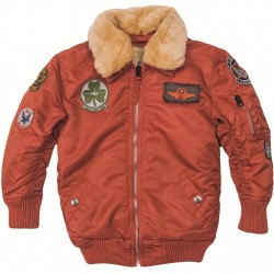 Фото детской куртки пилота Boys Maverick Jacket, цвет Rust