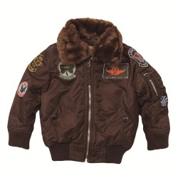Фото детской куртки пилота Boys Maverick Jacket, цвет коричневый