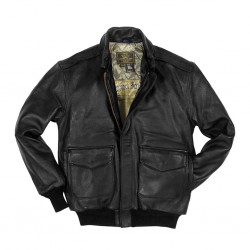 Фото летной кожаной куртки Cockpit Antique Lamb A-2 Jacket, цвет черный