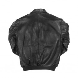 Фото летной кожаной куртки Cockpit Antique Lamb A-2 Jacket, цвет черный, 
вид сзади