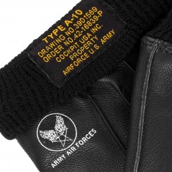 Фото нашивки на кожаных перчатках A-10 Leather Gloves цвет черный
