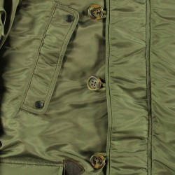 Фото куртки Аляска Cockpit N-3B Long Parka, цвет зеленый, детали