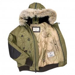 Фото стеганой подкладки короткой парки Cockpit USA N-2B Short Winter Parka
